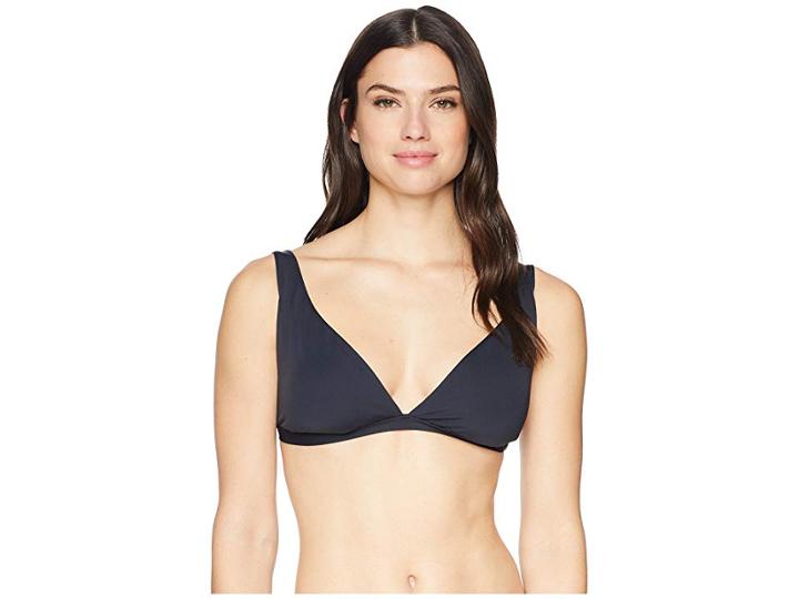 Roxy Solid Softly Love Elongated Tri D Cup Top (anthracite) Women's Swimwear