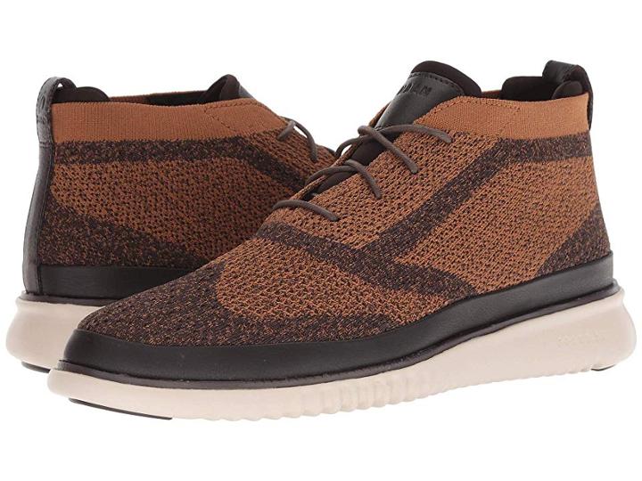 Cole Haan 2.zerogrand Stitchlite Chukka Water Resistant (habana Heathered Knit/dark Roast/brazilian Sand) Men's Shoes