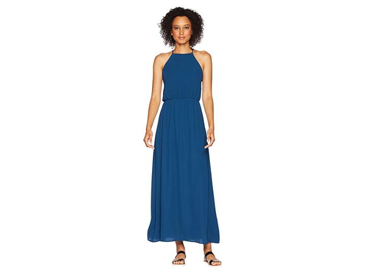 American Rose Ingrid Spaghetti Strap Maxi Dress (navy) Women's Dress