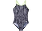 Nike Kids Rush Heather Spiderback One-piece (little Kids/big Kids) (black) Girl's Swimsuits One Piece