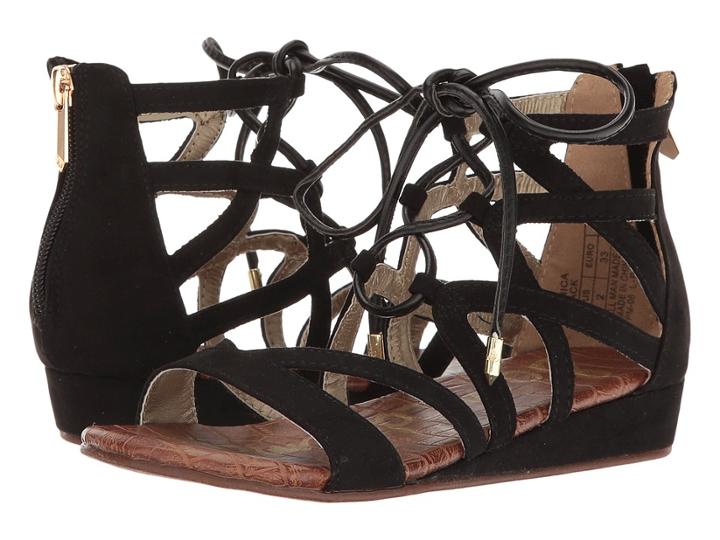 Sam Edelman Kids Danica Lace-up (little Kid/big Kid) (black) Girl's Shoes