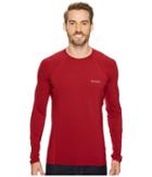 Columbia Midweight Stretch Long Sleeve Top (beet/red Spark Stitch) Men's Long Sleeve Pullover