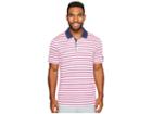 Adidas Golf Club Merch Stripe Polo (white/shock Pink/collegiate Royal) Men's Short Sleeve Pullover