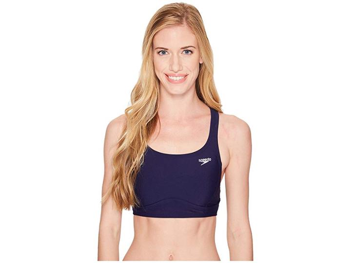 Speedo Solid Aqua Elite Swim Top (starry Blue) Women's Swimwear