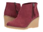 Toms Avery Wedge (oxblood Microfiber) Women's Wedge Shoes