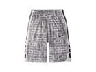 Nike Kids Dry Elite Stripe Print Basketball Short (little Kids/big Kids) (cool Grey/black/black) Boy's Shorts