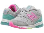 New Balance Kids Kj888v1i (infant/toddler) (silver Mink/rainbow) Girls Shoes