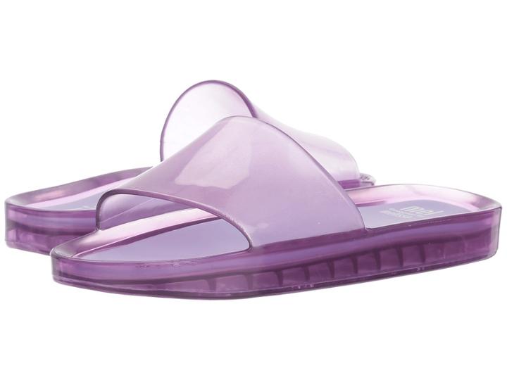 Mini Melissa Mel Beach Slide (little Kid/big Kid) (lilac Summer) Girls Shoes