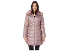 Kenneth Cole New York Zip Front Mix Quilt Puffer W/ Faux Fur Trimmed Hood (dusty Rose) Women's Coat