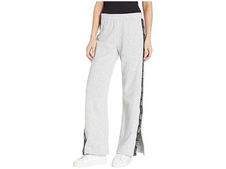 Juicy Couture Juicy Logo Tie Wide Leg Pants (heather Cozy) Women's Casual Pants