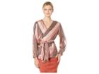 Vince Camuto Long Sleeve Stripe Soiree Belted Wrap Blouse (sweet Coral) Women's Blouse