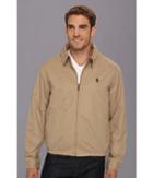 U.s. Polo Assn. Micro Golf Jacket W/ Polar Fleece Lining (desert Khaki) Men's Jacket