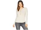 Lucky Brand Washed Ruffle Henley Top (washed Pink) Women's Clothing