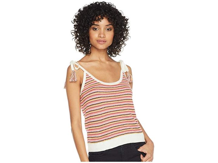 Bb Dakota Trace Sweater Tank With Tassel Detail (sugar Coral) Women's Sweater