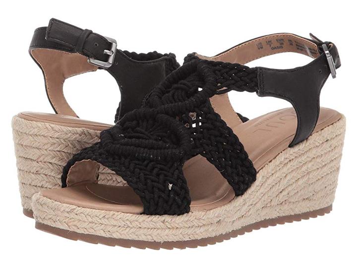 Soul Naturalizer Oasis (black Macrame/fabric/smooth) Women's Wedge Shoes
