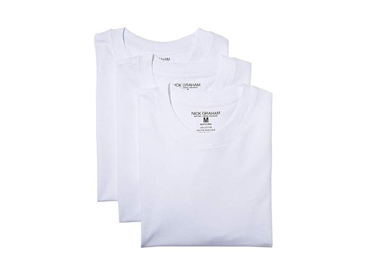 Nick Graham 3-pack Crew Neck T-shirts (white) Men's Underwear
