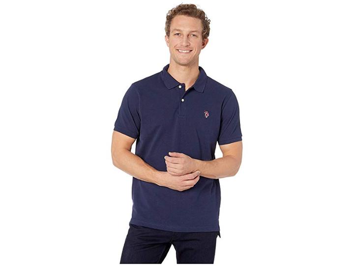 U.s. Polo Assn. Multi Logo Polo (classic Navy) Men's Clothing