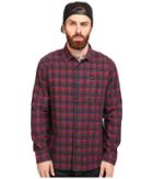 Rvca Soon As Long Sleeve Woven (pompei Red) Men's Clothing