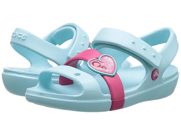 Crocs Kids Keeley Springtime Sandal Ps (toddler/little Kid) (blue/raspberry) Girls Shoes