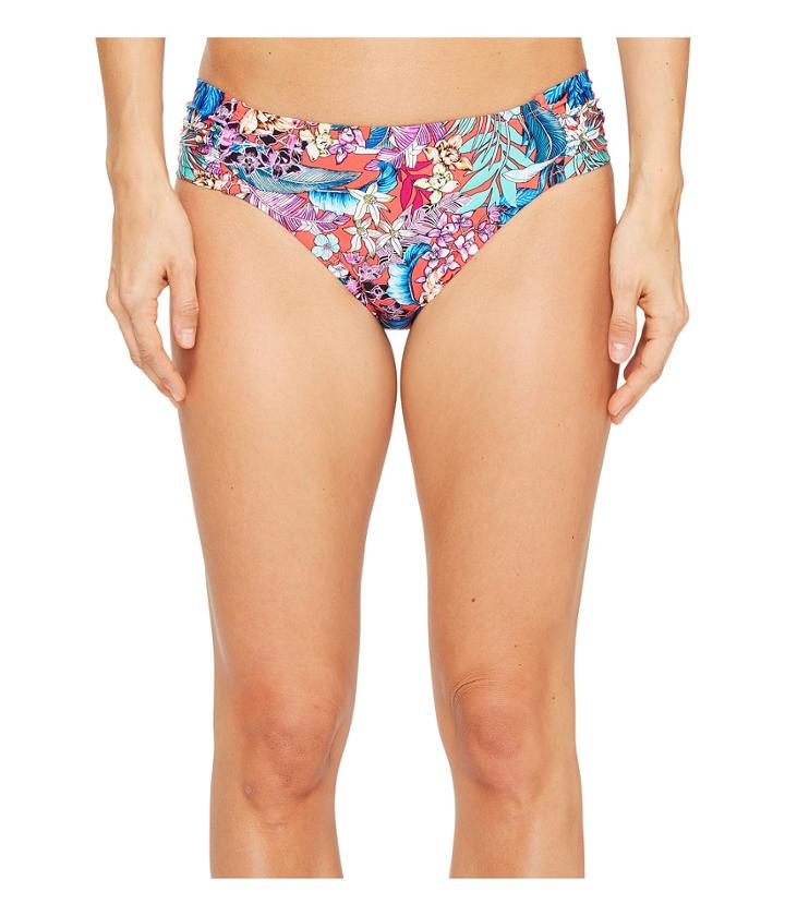 Kenneth Cole Tropical Tendencies Tab Side Hipster Bottom (cherry) Women's Swimwear