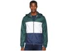 Nike Sb Sb Dry Hooded Stripe Jacket (midnight Green/white/obsidian) Men's Coat
