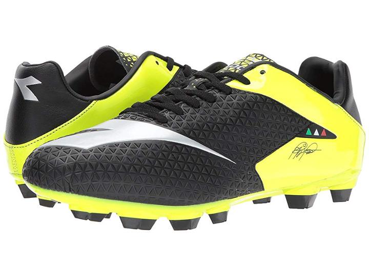 Diadora Mw-tech Rb R Lpu (black/yellow Flourescent) Men's Soccer Shoes