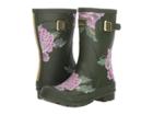 Joules Mid Molly Welly (grape Leaf Chinoise) Women's Rain Boots