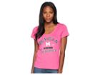 Champion College Michigan Wolverines University V-neck Tee (wow Pink) Girl's T Shirt