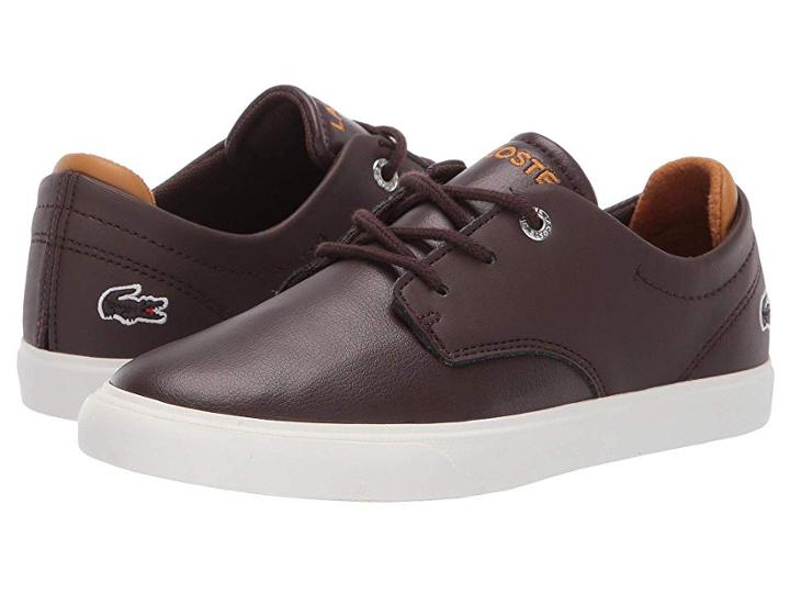 Lacoste Kids Esparre 318 (little Kid) (dark Brown/dark Tan) Boy's Shoes