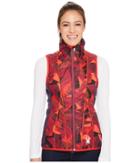 Spyder Glissade Insulator Vest (red Camo Print/nightshade) Women's Vest