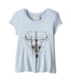 People's Project La Kids Sacred Cowskull Tee (big Kids) (silver Grey) Girl's T Shirt