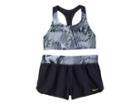 Nike Kids Amp Axis Racerback Sport Top Short Set (big Kids) (black) Girl's Swimwear Sets