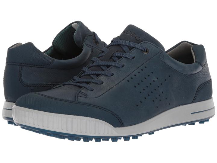 Ecco Golf Street Retro Hydromax (denim Blue/denim Blue) Men's Golf Shoes