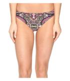 Lucky Brand Tapestry Reverse Hipster Bottom (raspeberry) Women's Swimwear