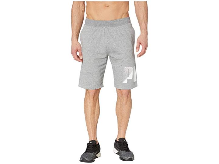 Puma Summer Logo Shorts (medium Gray Heather) Men's Shorts