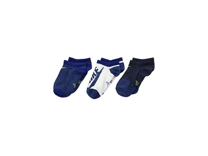 Nike Kids Performance Lightweight Dri-fittm No Show Training Socks 3-pair Pack (little Kid/big Kid) (multicolor) Kids Shoes