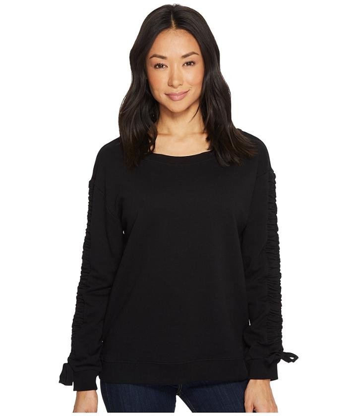Sanctuary Camden Ruched Sweatshirt (black) Women's Sweatshirt