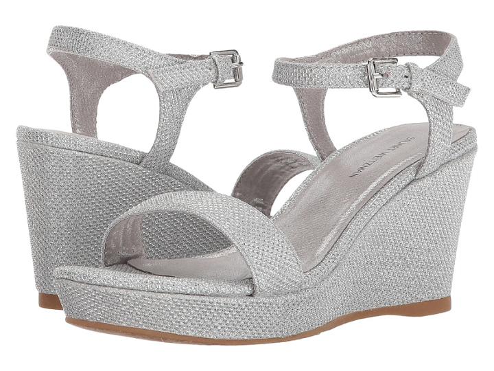 Stuart Weitzman Kids Sundrape Krista (little Kid/big Kid) (silver Mesh) Girl's Shoes