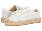 Soludos Platform Tennis Sneaker (white Leather) Women's Shoes