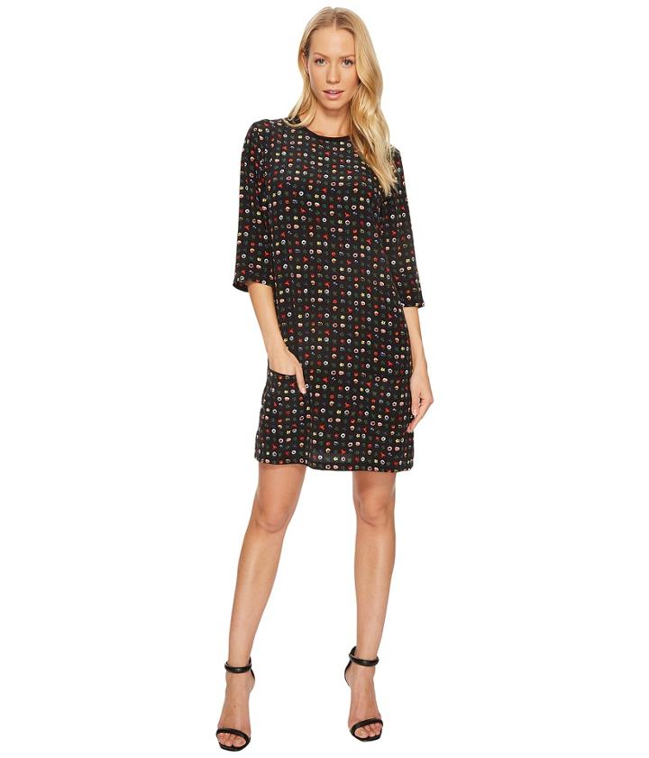 Equipment Aubrey Dress (true Black Multi) Women's Dress