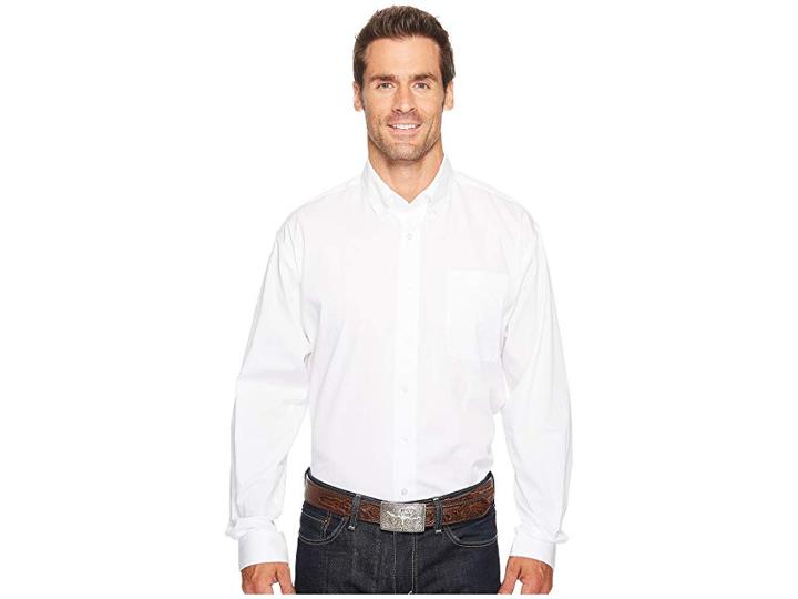 Cinch Solid Long Sleeve (white) Men's Clothing