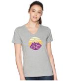 Life Is Good Clean Mountain Bike Crusher Vee (heather Gray) Women's T Shirt