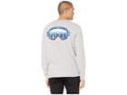 Vineyard Vines Long Sleeve Ski Goggles Pocket Tee (gray Heather) Men's Clothing