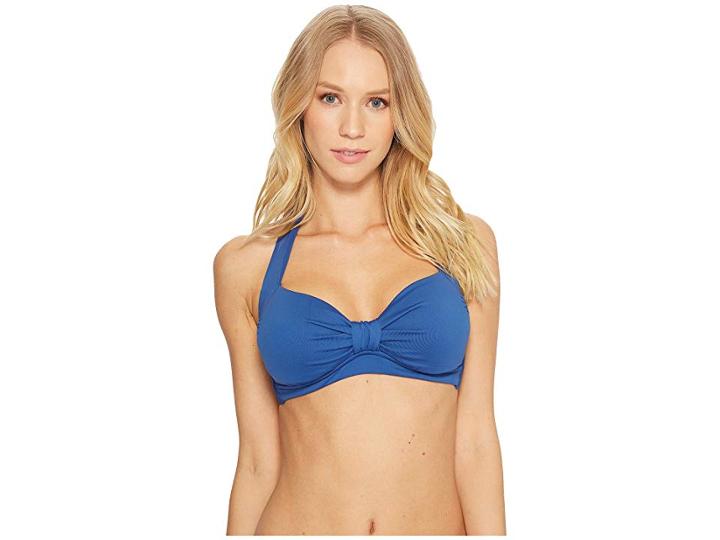 Seafolly Dd Cup Halter Top (french Blue) Women's Swimwear