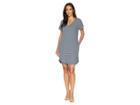 Allen Allen Stripe Short Sleeve Vee Dress With Pockets (lapis) Women's Dress