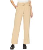 Romeo & Juliet Couture Belted Woven Pants (beige) Women's Casual Pants