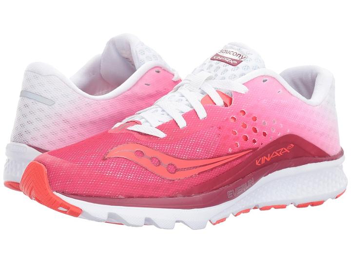 Saucony Kinvara 8 (berry/white) Women's Shoes