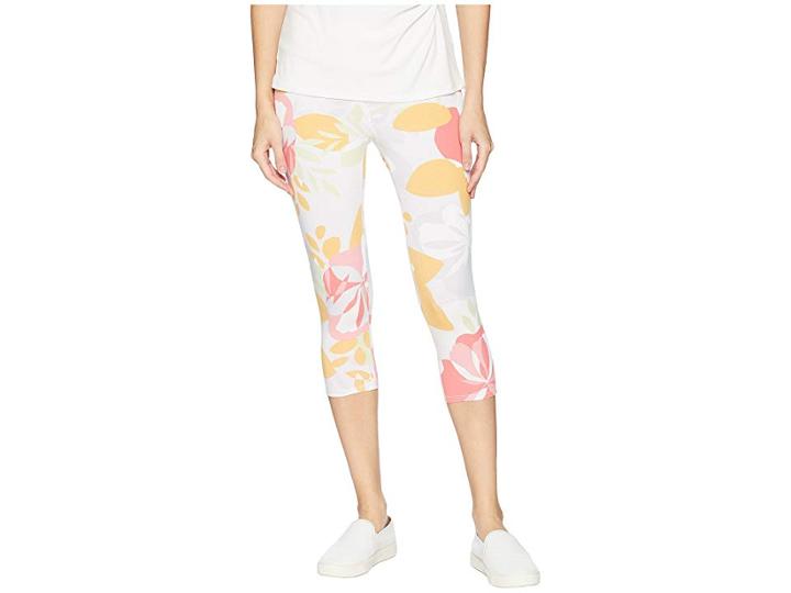 Fresh Produce Fresh Blossom Oceanside Capri Leggings (white) Women's Casual Pants