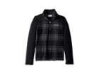 Columbia Kids Glacialtm Iii Fleece Printed 1/2 Zip (little Kids/big Kids) (black Check/black) Boy's Fleece