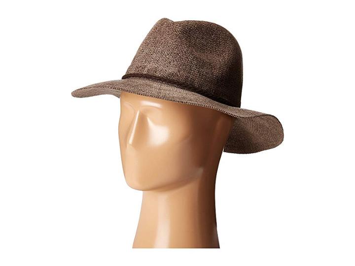 Scala Braided Faux Suede Safari (taupe) Safari Hats